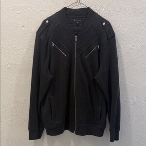 INC International Concepts Dark Gray Bomber Jacket